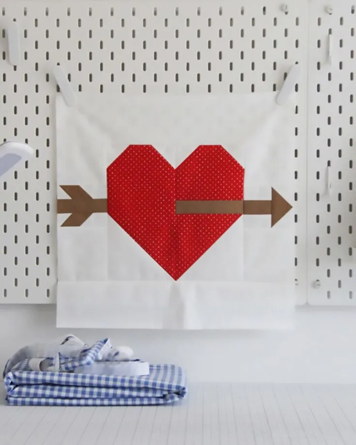 Don&rsquo;t you just love how adorable yet simple this heart quilt is? It&rsquo;s quite literally the perfect quilt to make for that special someone on Valentine&rsquo;s Day, and the block finishes at 17&rdquo; x 17&rdquo;.