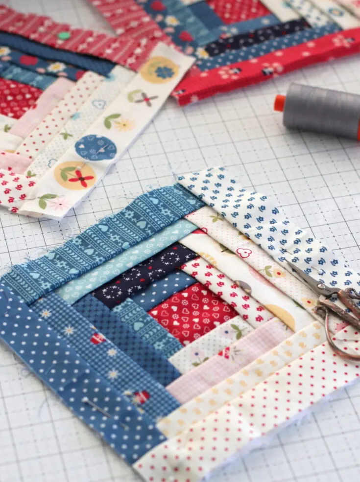 This labyrinth of a quilt block that originated from Manx, may remind you of the classic American Log Cabin block. As complex as it seems, all you need is some hand-stitching and a few scraps of fabric to make this quilt block! It's a great project for anyone practicing hand-sewing because it doesn't require clean orderly stitches.
