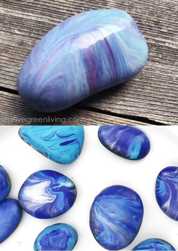 Image for How to Paint Rocks with a Marbleized Finish