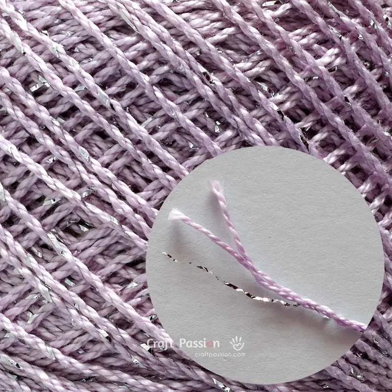 Use metallic content crochet thread to add texture and make the loofah a bit scrubbier&mdash;perfect for gentle exfoliation.