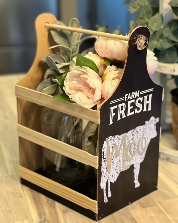 This farmhouse-style milk crate that holds flowers makes a thoughtful gift for any occasion. Whether you're celebrating a housewarming, birthday, or special milestone, presenting a handmade decor piece adds a personal touch that will be cherished for years to come.