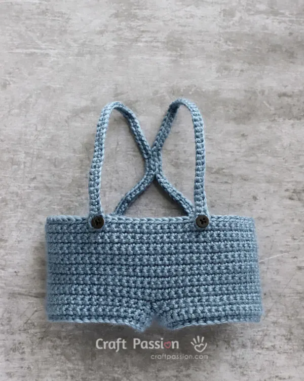mini crochet suspender pants for amigurumi