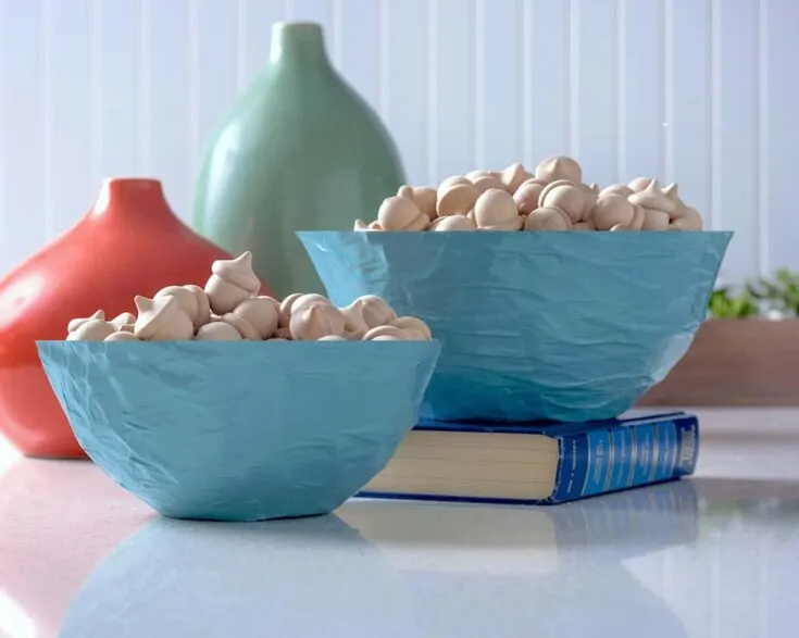 Combine the elegance of your paper mache teacups with the simplicity of these paper mache bowls! They are perfect for creating a tea time or pretend kitchen scene for your children to play with.