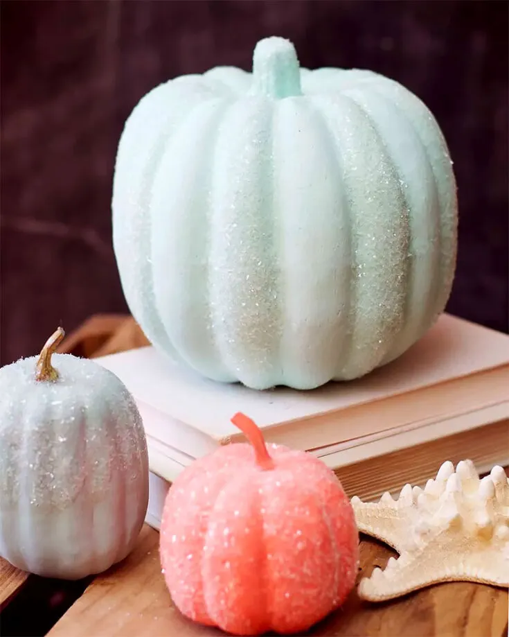 Sometimes, simplicity yields the greatest results! Learn how to make this simple but sweet pumpkin using only chalk finish, diamond dust, and Mod Podge.
