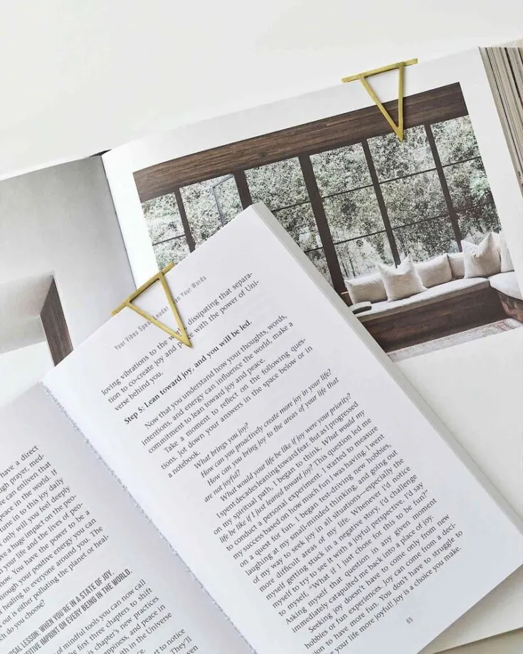 These brass clip bookmarks add a sleek and modern touch to your books! This 3-ingredient bookmark is low-effort, high-quality, and straightforward to make. The design is so divine and rare!