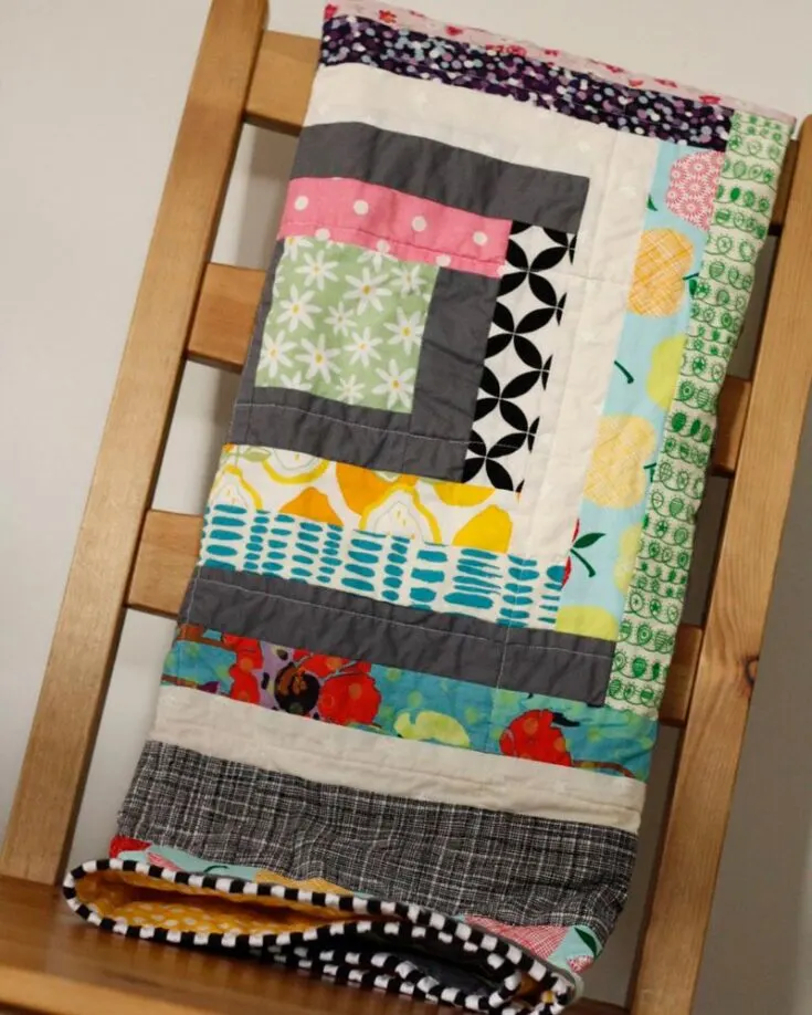 Check out this stash-buster quilt design that uses leftover fabric scraps to create a bright, modern quilt blanket. If you&rsquo;ve been in the quilting game for quite some time, this baby quilt pattern will be easy to make.&nbsp;