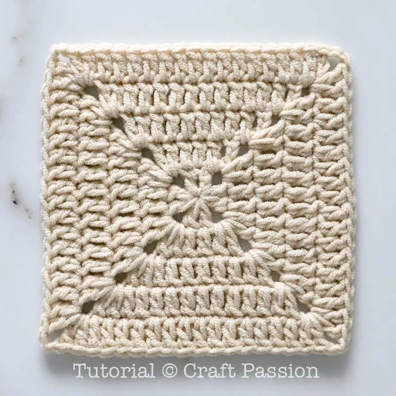 modified solid granny square