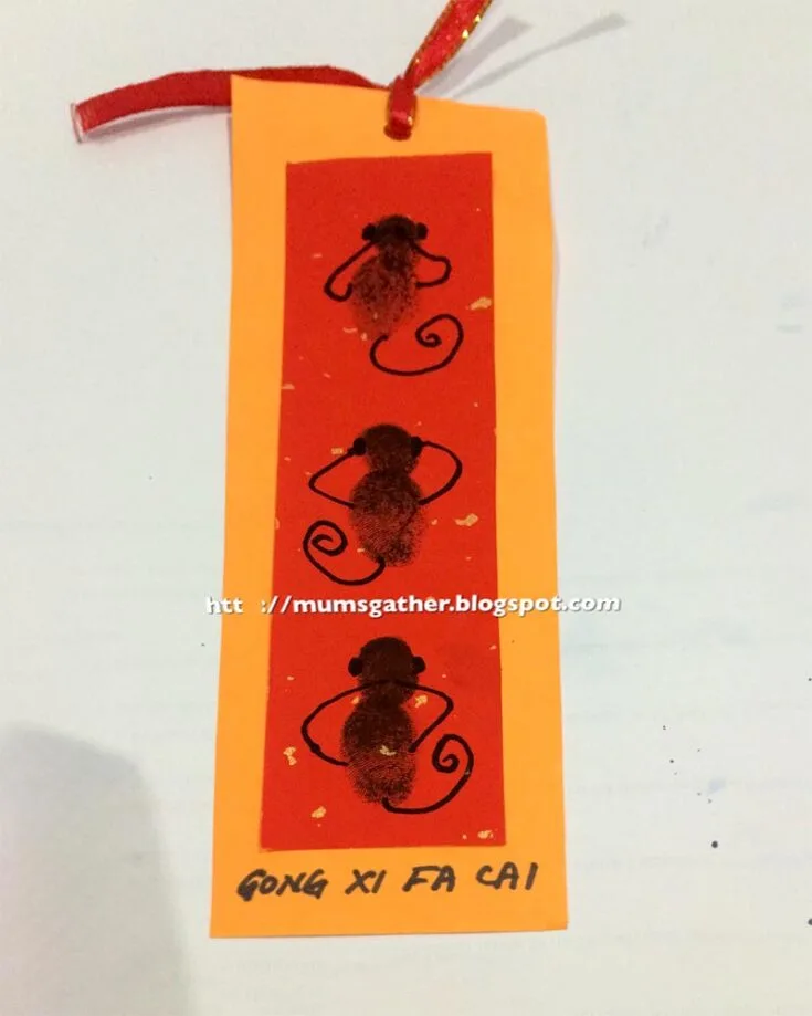 Image for Monkey Finger-Prints CNY Bookmark