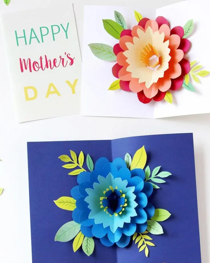 If you&rsquo;re an expert at crafting or have a Cricut maker at home, then this craft is perfect for your Mom! Create a burst of joy with this super easy and adorable pop-up flower Mother&rsquo;s Day card. Once you&rsquo;ve completed the card, add a special message for Mom to cherish forever.