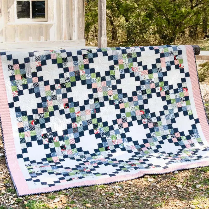 This gorgeous pattern has us hooked! Let your creative freedom soar as you quilt a warm, cozy blanket to snuggle up by the fireplace during those cold winter nights. Sew up your own nest of comfort and style with this pattern that only costs $9.95. You can also add a pre-cut jelly roll bundle to make your quilting experience hassle-free. Size: 80&rdquo; x 80&rdquo;
