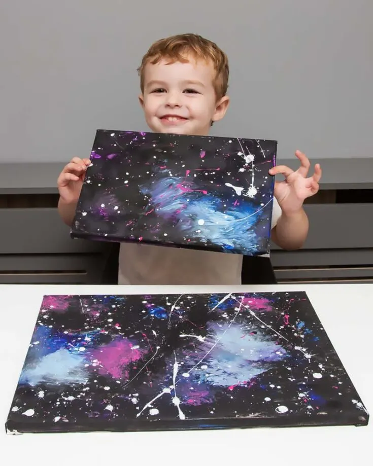 Are you looking to go wild? Look no further as we present you with the perfect painting idea. It is so easy for even preschoolers. Choose your choice of paint as you flail the paint widely, painting a cohesive picture.