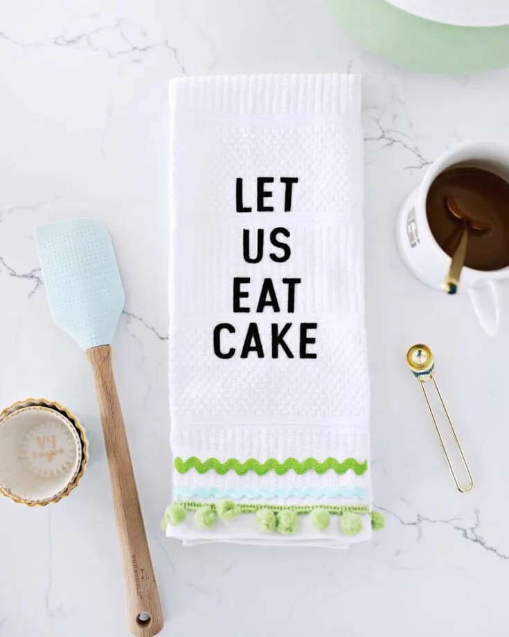 Pair this customizable kitchen towel design with the oven mitts to make her day even more special. Jazz up Mom&rsquo;s kitchen with a splash of creativity; all you need are a towel, iron-on embroidery letters, some fabric glue, and a little imagination. So, grab those supplies, put on your crafting cap, and let&rsquo;s get stitching.