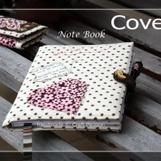Free note-book cover sewing pattern on how to sew a book cover for your notebook. Adapt the method to sew it for your books.