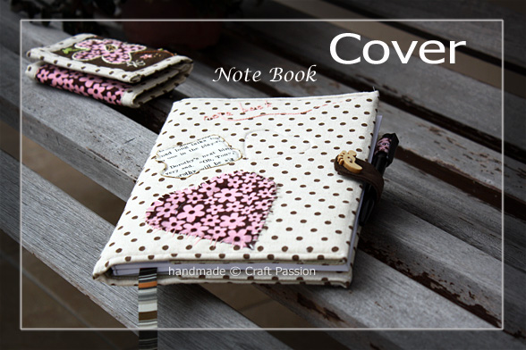 Free note-book cover sewing pattern on how to sew a book cover for your notebook. Adapt the method to sew it for your books.