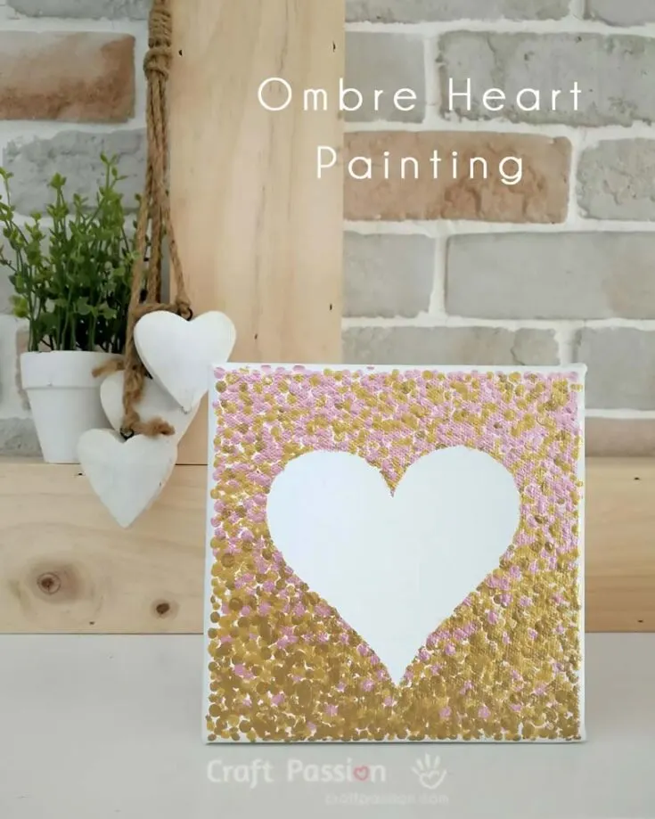 Try out this painted canvas tutorial! Ombre is a technique where you blend one hue of color with another, moving it from light tints to dark tints. Take your art game to the next level!