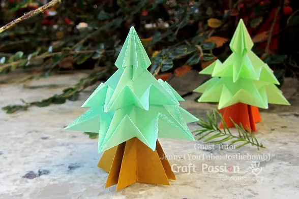 christmas tree orgami how to fold origami christmas tree