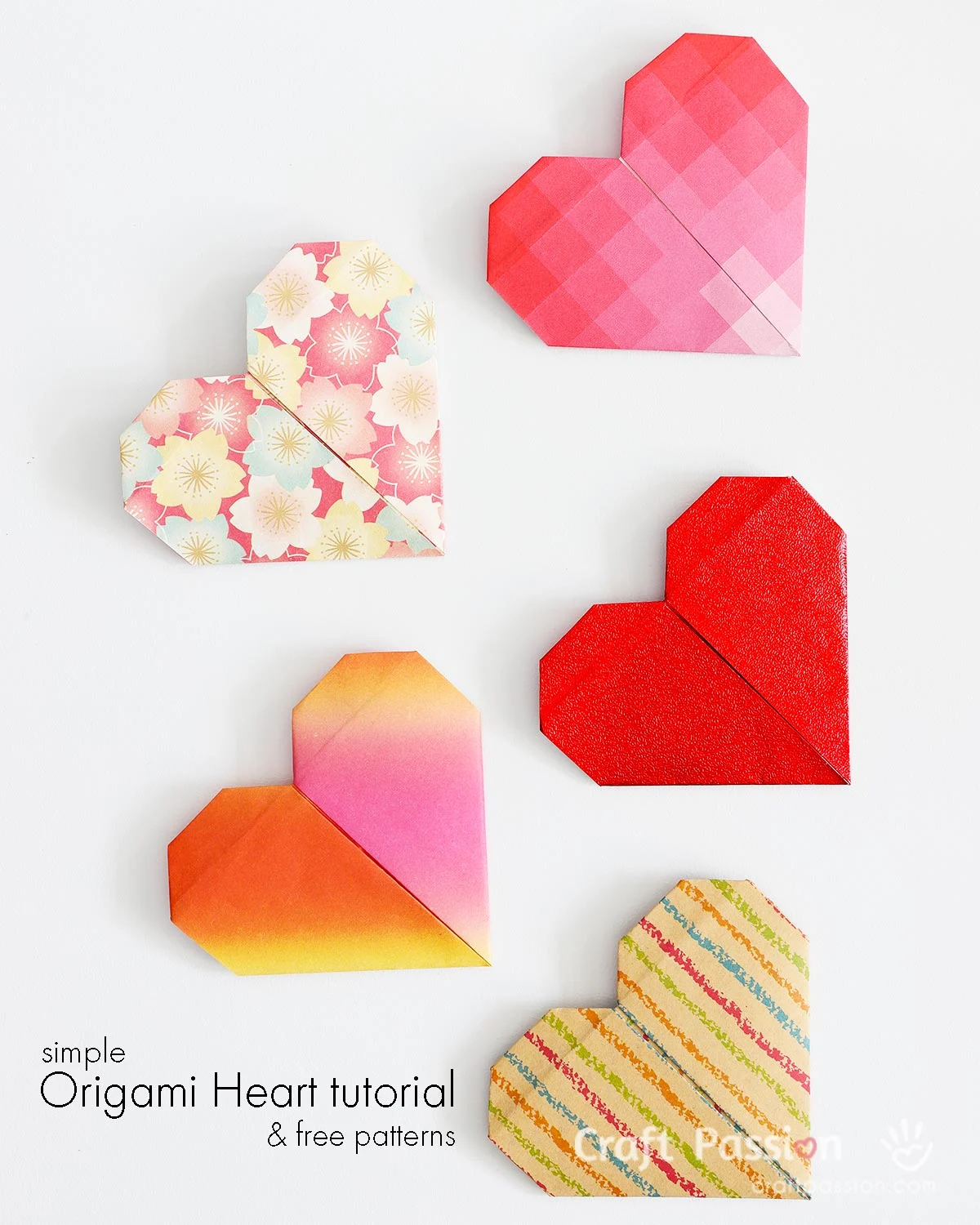 A simple Origami Heart tutorial that is fun to make with your friends and family! Enjoy a step-by-step tutorial followed by a list of origami heart ideas.