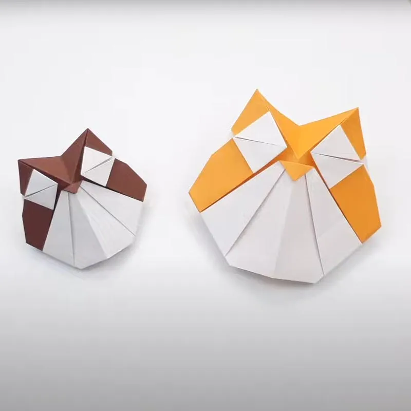 These sleepy little owls are just irresistible! You can try using some two-toned origami paper for some fun color combos for your owl. Try it out and show us your sleepy little origami bird!