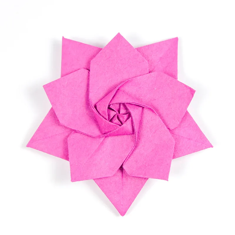 This sakura flower origami would compliment the cherry blossom flowers wonderfully if you were to make them in bulk.