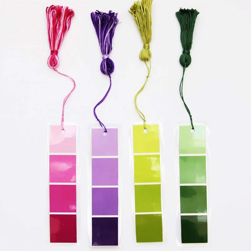 Brighten up your bookmarks with paint chips! This fun DIY project is super affordable and adds color to your pages. All you need is 5 minutes for a super enjoyable crafting session!