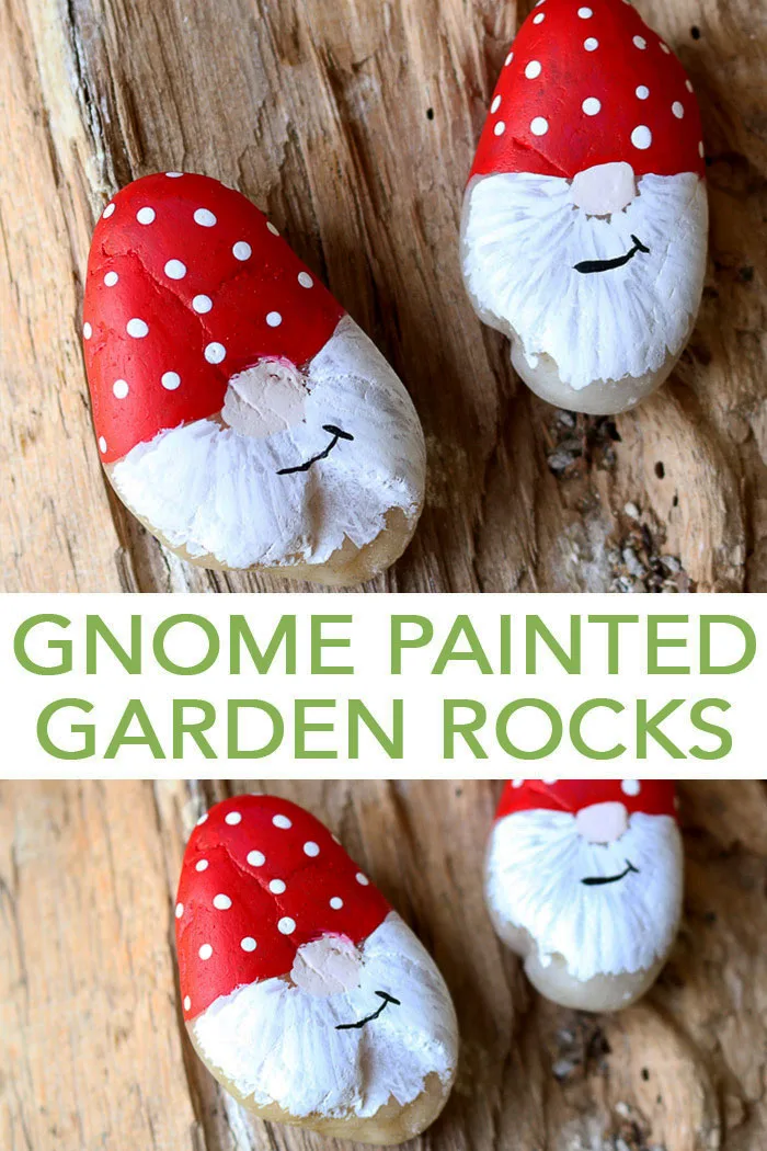 how to make garden gnome rocks painting