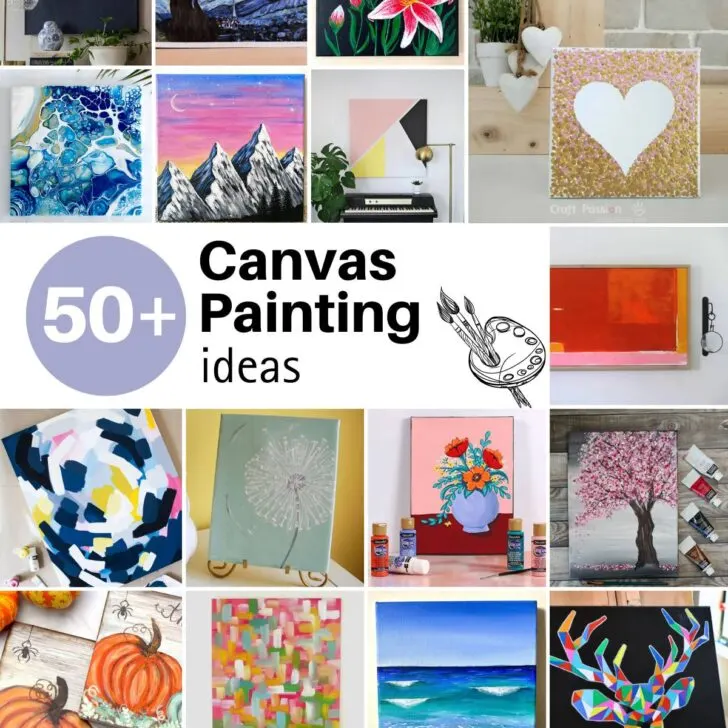 They say a picture paints a thousand words. Learn to express yourself artistically by trying these beautiful and creative canvas painting ideas.