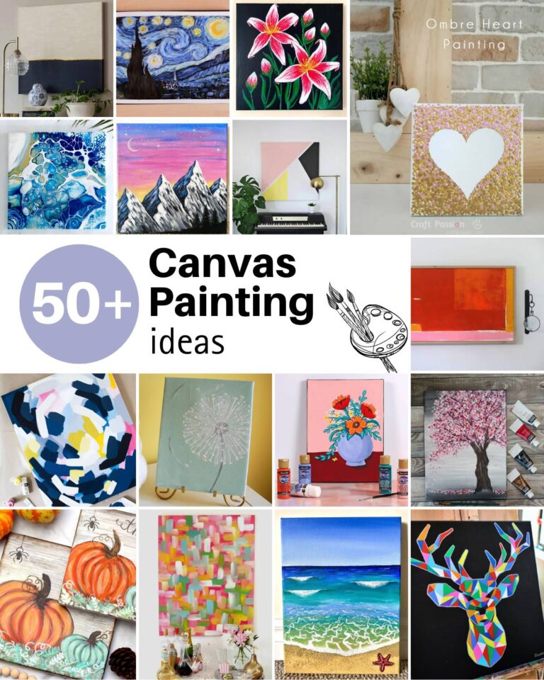 They say a picture paints a thousand words. Learn to express yourself artistically by trying these beautiful and creative canvas painting ideas.