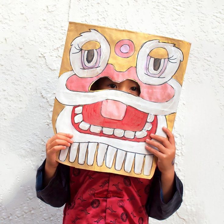 The lion, like the dragon in Chinese culture, symbolizes strength and prosperity. By making these masks, we can ensure that all of these are added to your list! They use a paper bag with cut-out features, making it a hands-on activity.