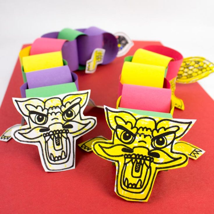 Here&rsquo;s another type of dragon craft to try out! This one features a chain design for a more realistic 3D look and uses vibrant colored paper, making it both eye-catching and fun to create. Perfect for adding a playful touch to your decorations!