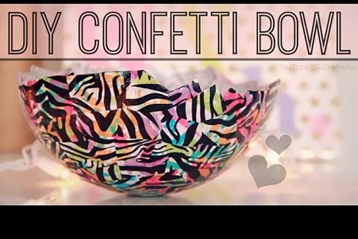 Learn how to make a confetti bowl with tissue paper and Mod Podge. The confetti paper really gives off a unique look!