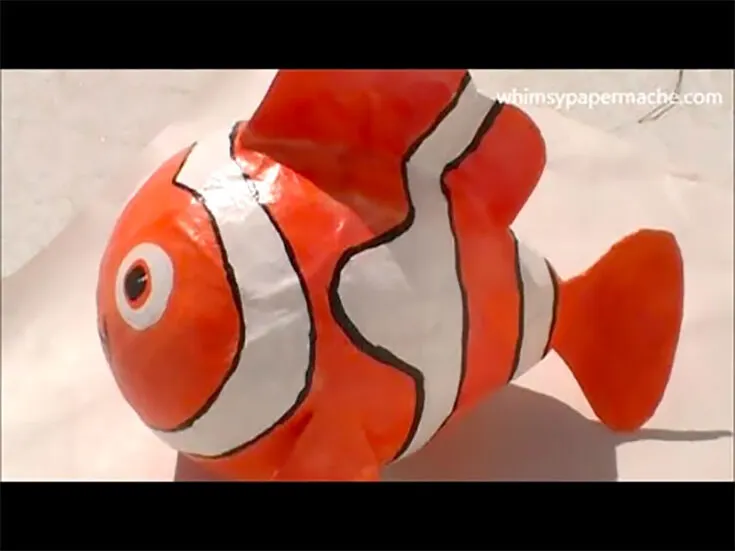 The Paper Mache Nemo fish is an excellent project for anyone who is interested in learning the basic techniques of the Paper Mache craft.