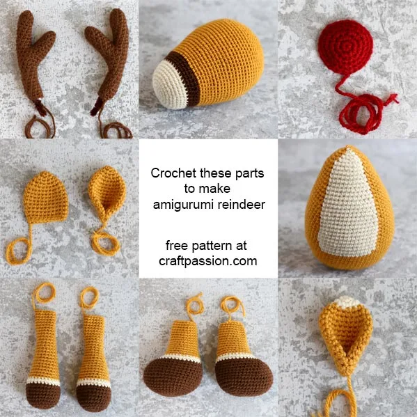 how to crochet amigurumi reindeer