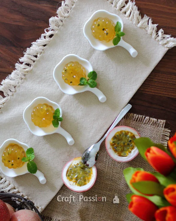 passion fruit jelly dessert