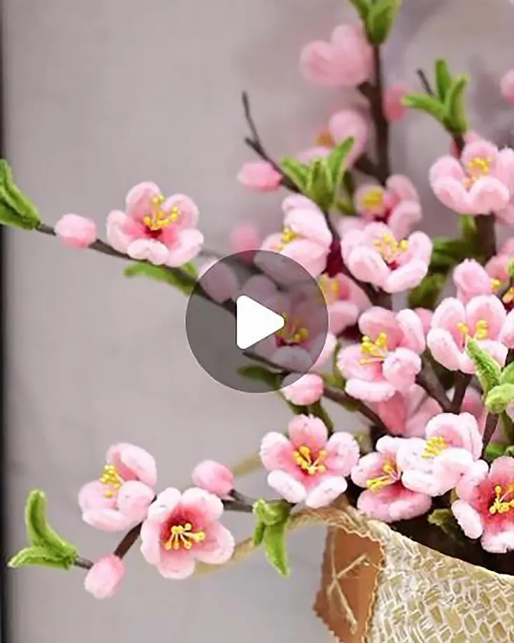 Peach blossoms symbolize growth, prosperity, and romance, making them a popular decoration during the Chinese New Year. This video tutorial shows how to twist and shape colorful pipe cleaners into beautiful, lifelike flowers, adding a playful and festive touch to your celebrations.