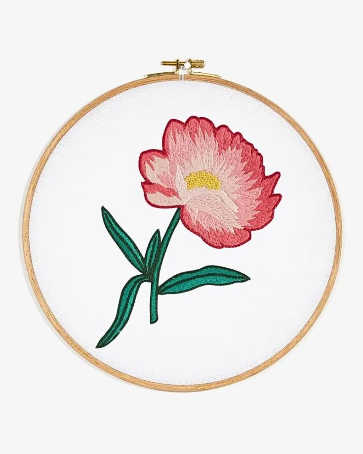 Check out this cute floral design by DMC. Capture the essence of this elegant flower with a couple of threads and the free pattern attached to it.