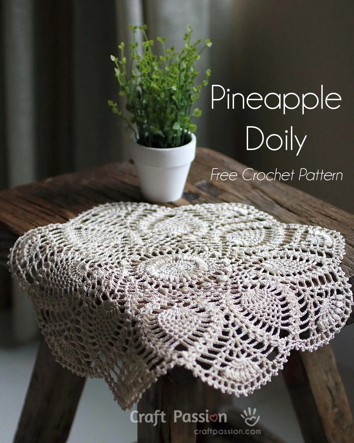 Create this beautiful Crochet Pineapple Doily with an exquisite puff stitch design. This free crochet doily pattern comes in written & chart patterns.