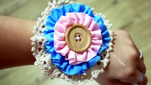 how to make fabric flower corsage