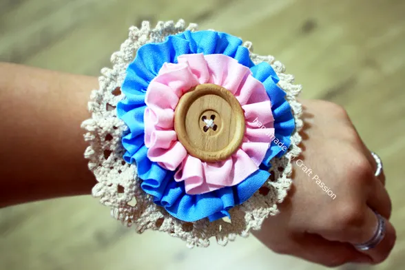 how to make fabric flower corsage