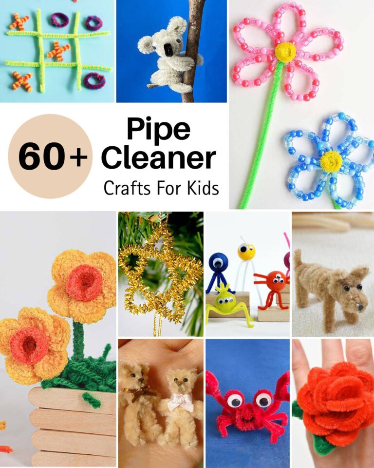 Grab your crafting supplies and create beautiful pipe cleaner crafts with your kids. From cute animals like koalas, to fun accessories like rings.