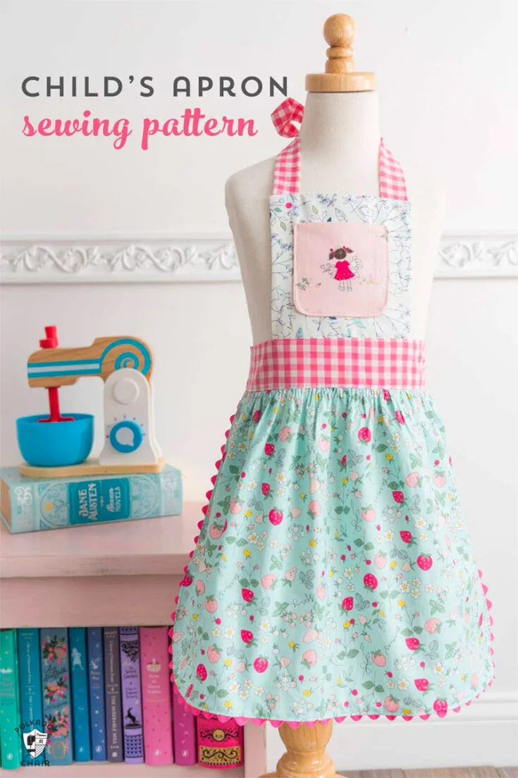 If your kid has dabbled in a hint of baking or food prep with you, this apron pattern from Polka Dot Chair would be fit for your little princess! Adorned with a slight gather on the skirt and a long trimming of rick racks, she would fall in love instantly with this lovely apron!