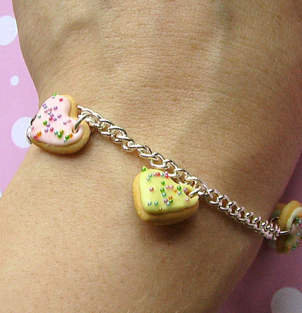 Polymer Clay Cookie Charm Bracelet Tutorial