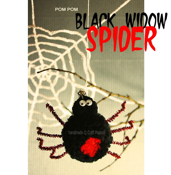 how to make pom pom spider