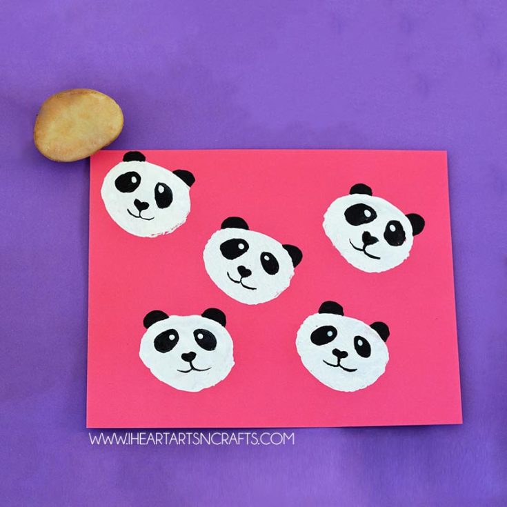 While this craft might not be recyclable, it's a delightful way to repurpose a potato you don&rsquo;t plan to use for cooking! These adorable pandas are super easy to make and only require some paint and paper&mdash;items you probably already have at home.
