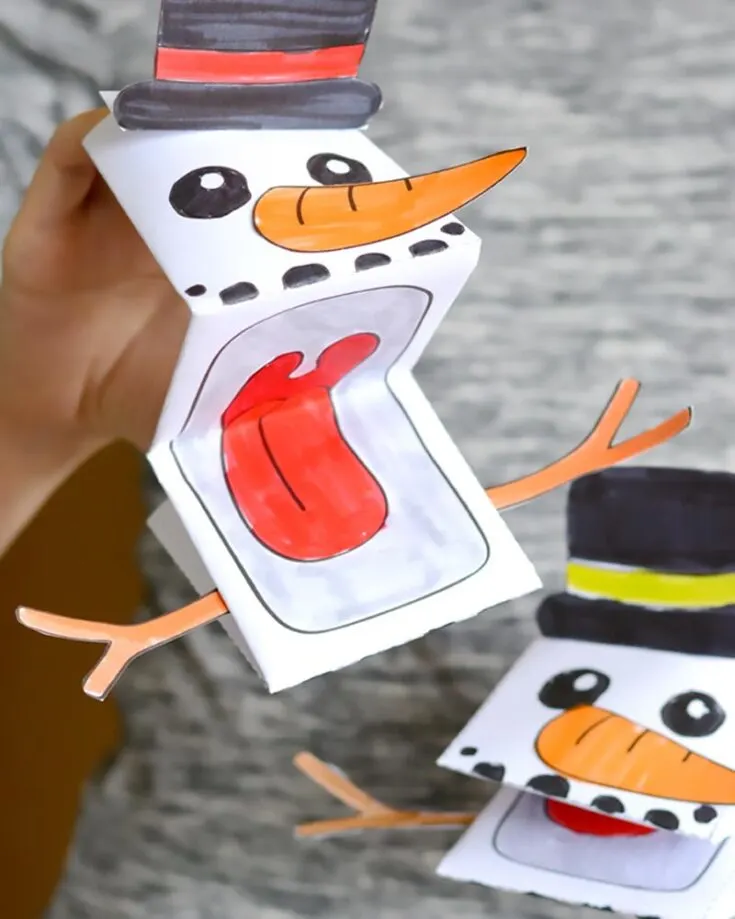 Grab your favorite coloring medium and colored pencils, and go ham with this adorable Snowman Puppet! It comes with a printable template, and children of all ages can participate.
