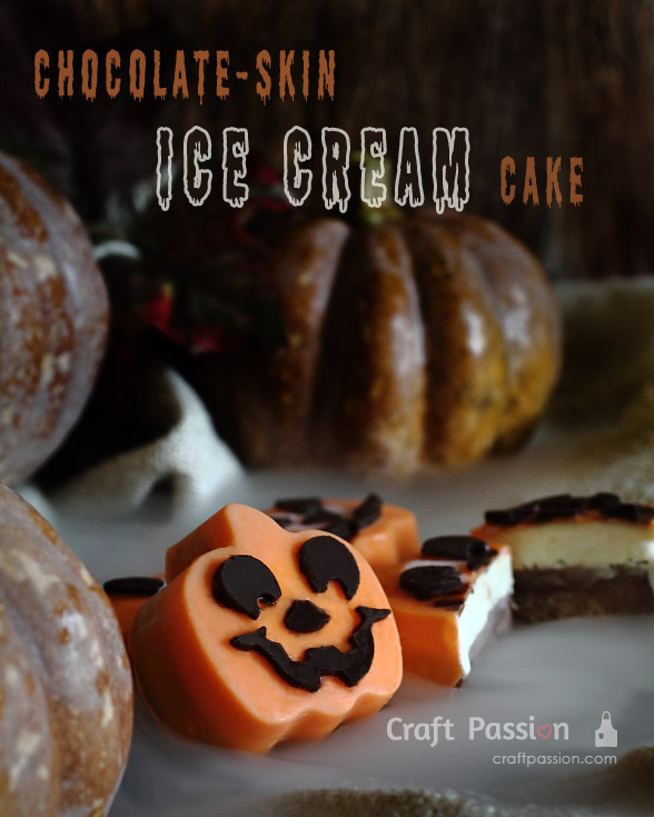 pumpkin shape ice cream