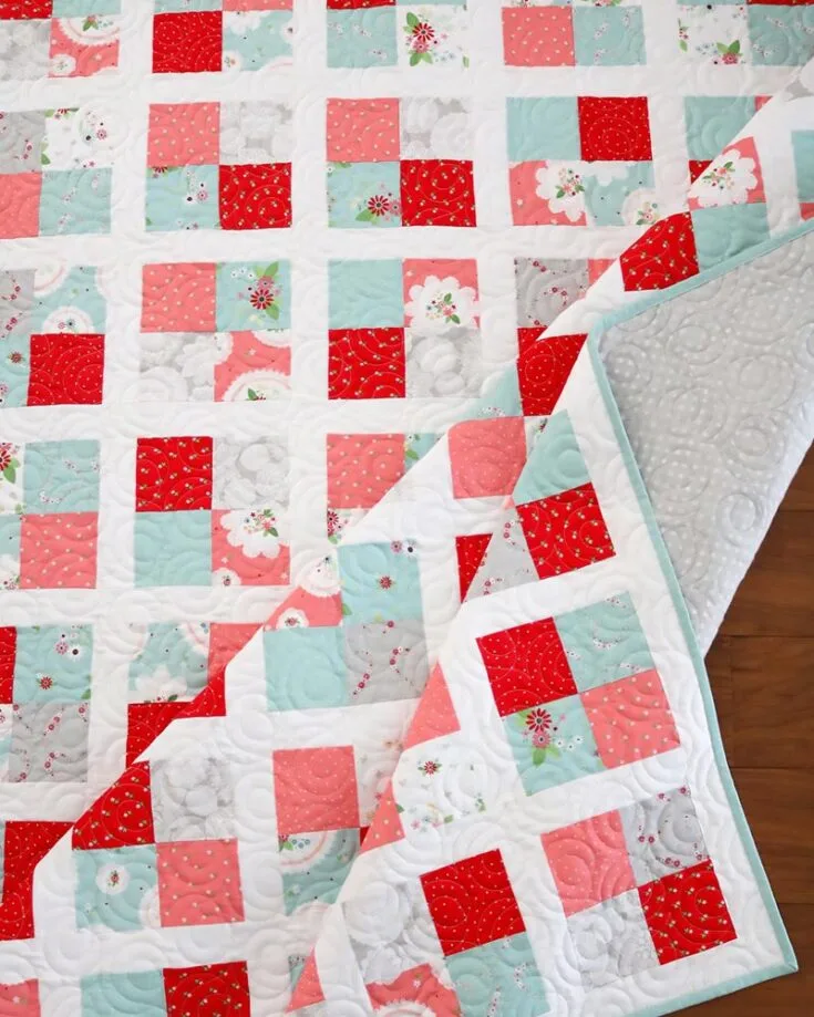 Like its name, this Four Patch quilt is quick to make and offers a delightful way to create a vintage-inspired floral quilt. This simple tutorial will teach you to make and piece four patch blocks together to form a lovely 54&rdquo; x 69&rdquo; quilt. All you need to do to access the quilt's complete assembly process is sign up for the newsletter, and you&rsquo;re all set!