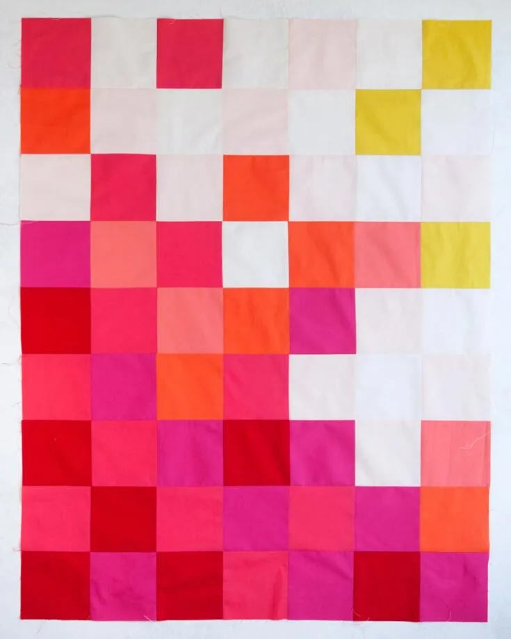 Check out this beginner-friendly patchwork quilt using squares! Though it&rsquo;s such a simple idea, it comes together so effortlessly to create a personalized quilt design. This quilt with squares measures 31.5&rdquo; x 40.5&rdquo;, and you can mix the block designs to create various layouts. This blog showcases four layout ideas: the classic checkerboard, gingham, gradient ombre, and diagonal squares.