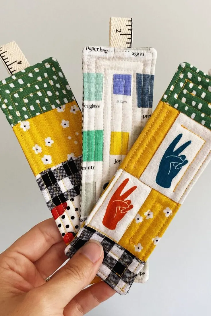 For the avid readers, sew this quilted fabric bookmark to ensure you'll never lose your page again. This tutorial uses a sewing machine to quilt your fabric so that the bookmark lies perfectly flat. Give it a try!