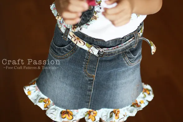 refashion denim skirt