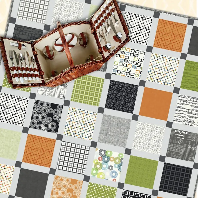 Learn how to quilt this easy Reel Time Picnic Quilt design! The pattern comes with easy-to-follow instructions to help you recreate this fun, playful quilt design, which is ideal for picnics and cozy afternoons. It&rsquo;s a delight to make; the finished size is 72&rdquo; x 83.5&rdquo;.